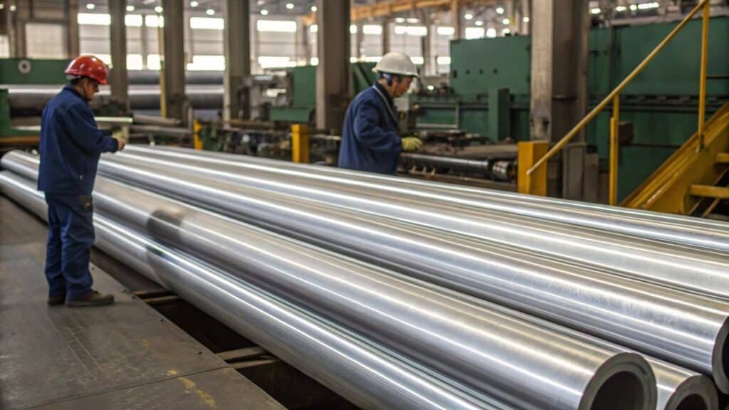 A world map highlighting the US and Canada in one color for "Aluminum" and the rest of the world in another for "Aluminium".